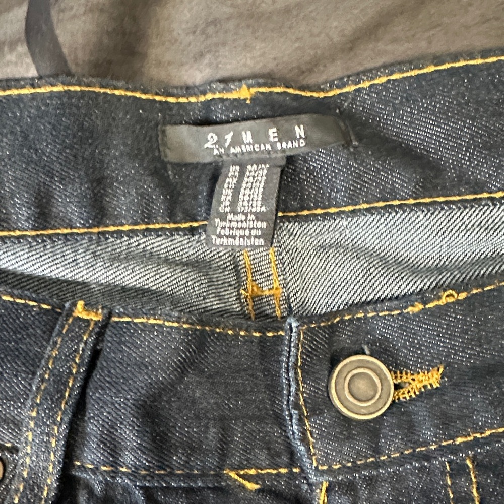 21Men Dark Blue Denim Jeans